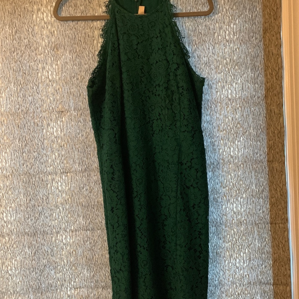 Green lace dress